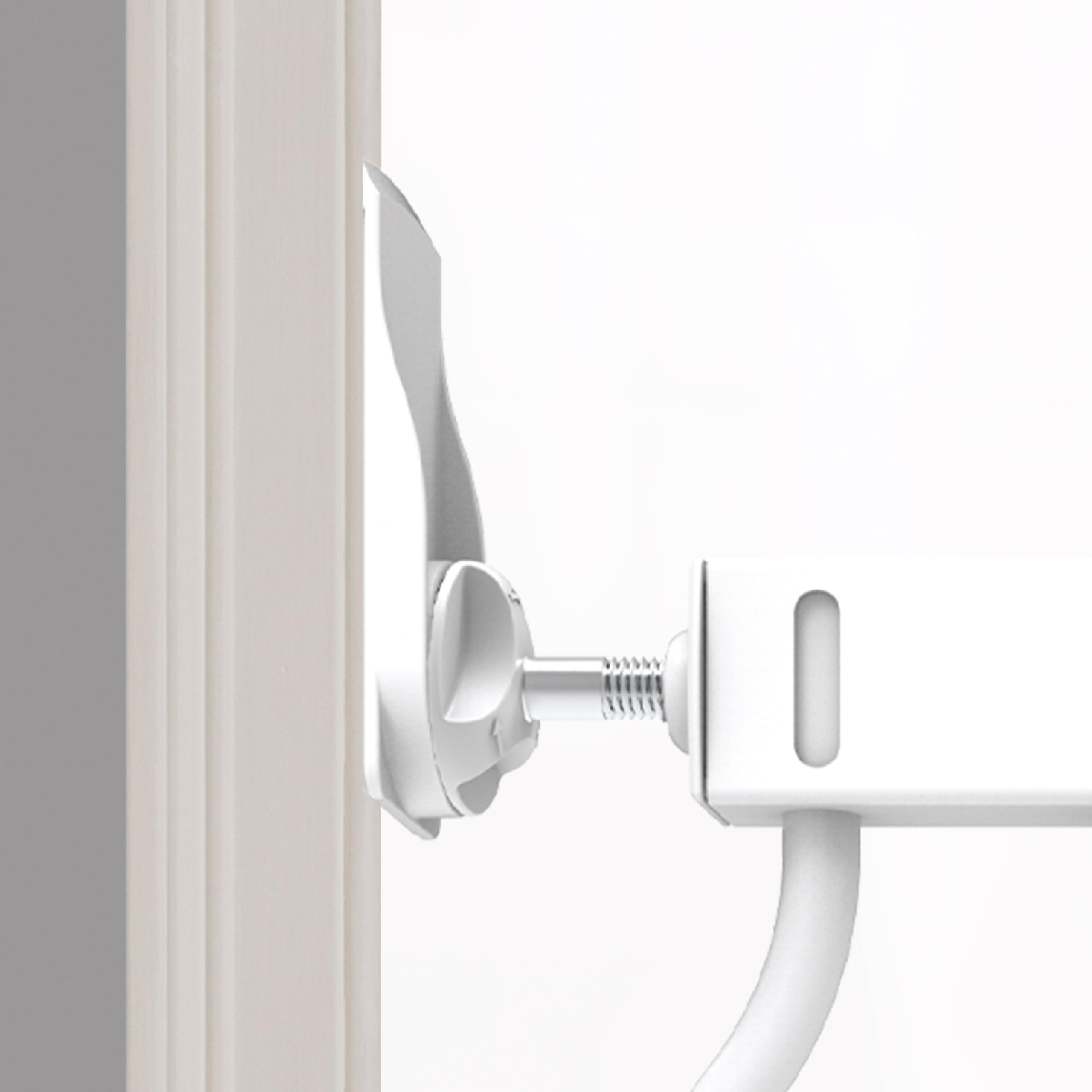 Ingenuity The Doorway Series Easy Install Cancelletto di Sicurezza per Bambini e Cani, Larghezza 73–80 cm, Altezza 75 cm, Montaggio a Pressione o con Viti, Bianco