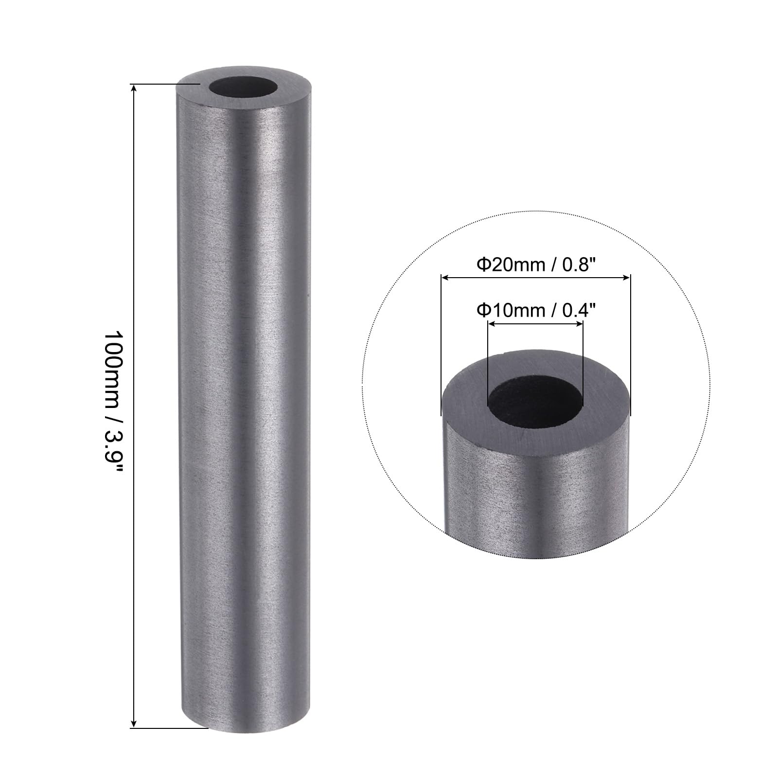 QUARKZMAN 2Pcs Tube en Graphite Bâton de Mélange Bâton de Mélange de Creuset 10mmx20mmx100mm pour Mélanger les Métaux Liquides, la Fusion, la Coulée