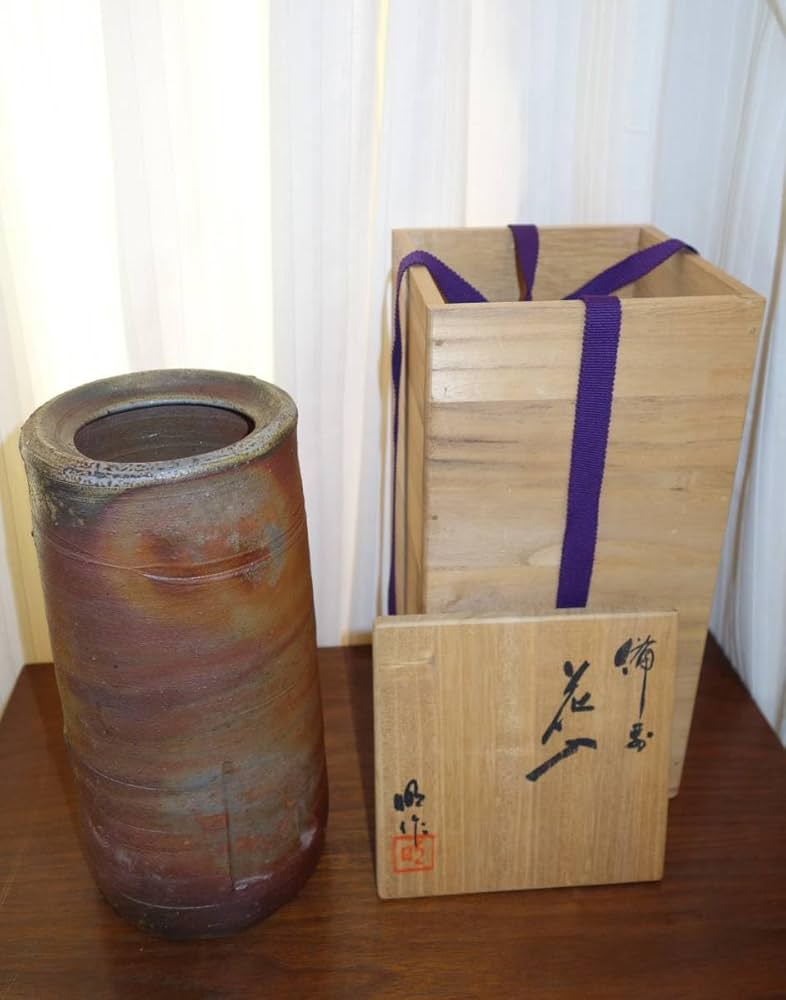 Amazon.co.jp: 川井明子 作 備前焼 花入 花瓶 : ホビー