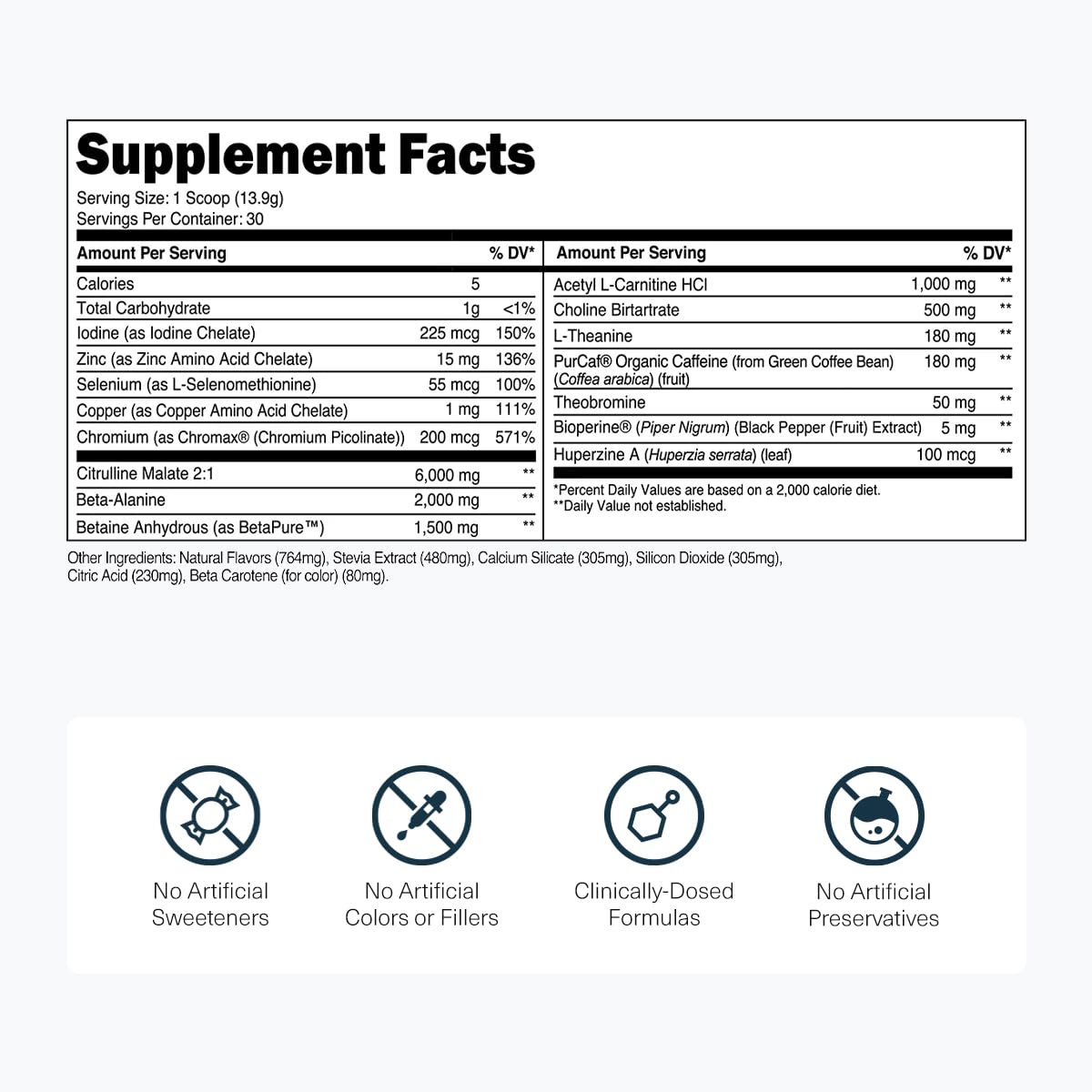 Transparent Labs Lean Pre-Workout - 30 Servings, Orange — Amazon image 3