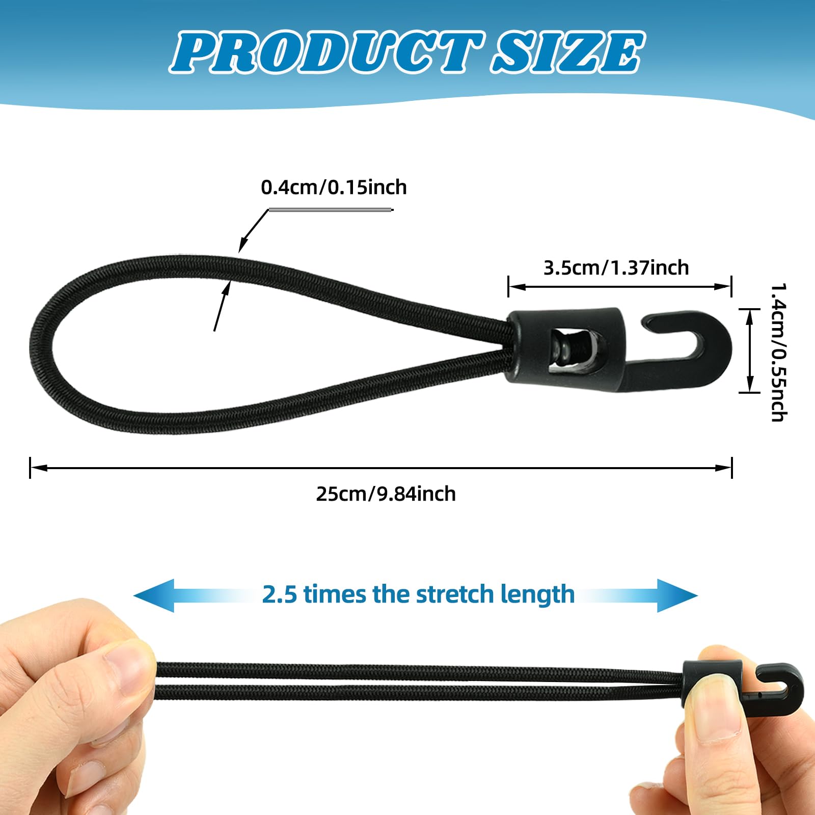 Tenditore per telo con Ganci,20 Pz Corde Elastiche con Gancio,Tenditori Elastici con Gancio,Tenditori per Teloni con Ganci,Corde Elastiche con Gancios Tenditor per Campeggio,Tarpe,Tende a Baldacchino