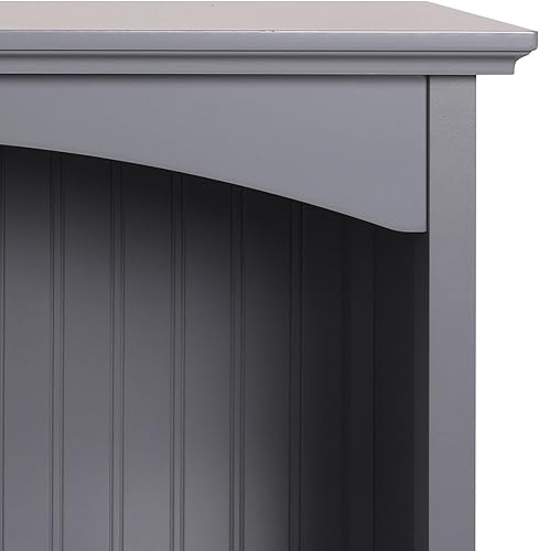 Miniatura 6 de eHemco Estantería de 2 niveles con 2 soportes arqueados, 29 pulgadas, color negro