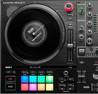 Hercules DJControl Inpulse T7, 2 Deck Motorized DJ Controller with built in STEMS Control, Serato DJ and DJUCED included