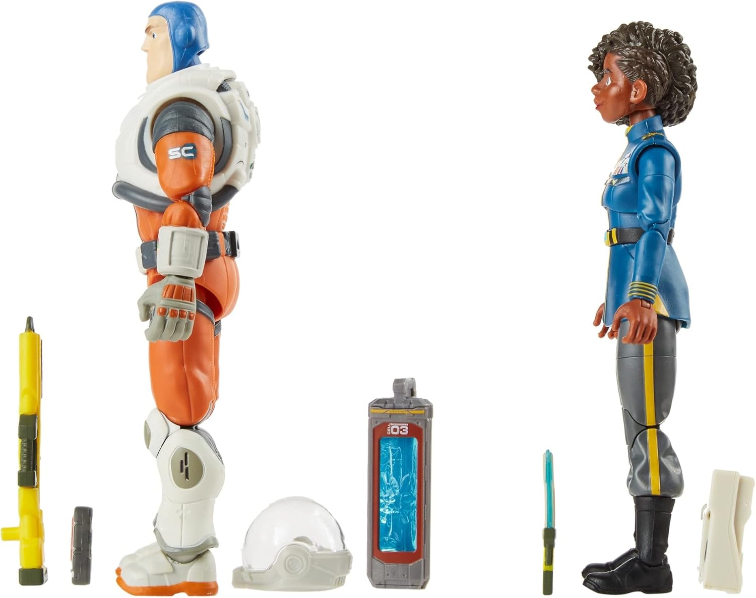 Disney Pixar's Lightyear Alisha Hawthorne and Buzz Lightyear Action Figures, Posable, 2 Pack, for Ages 4 Years and Up