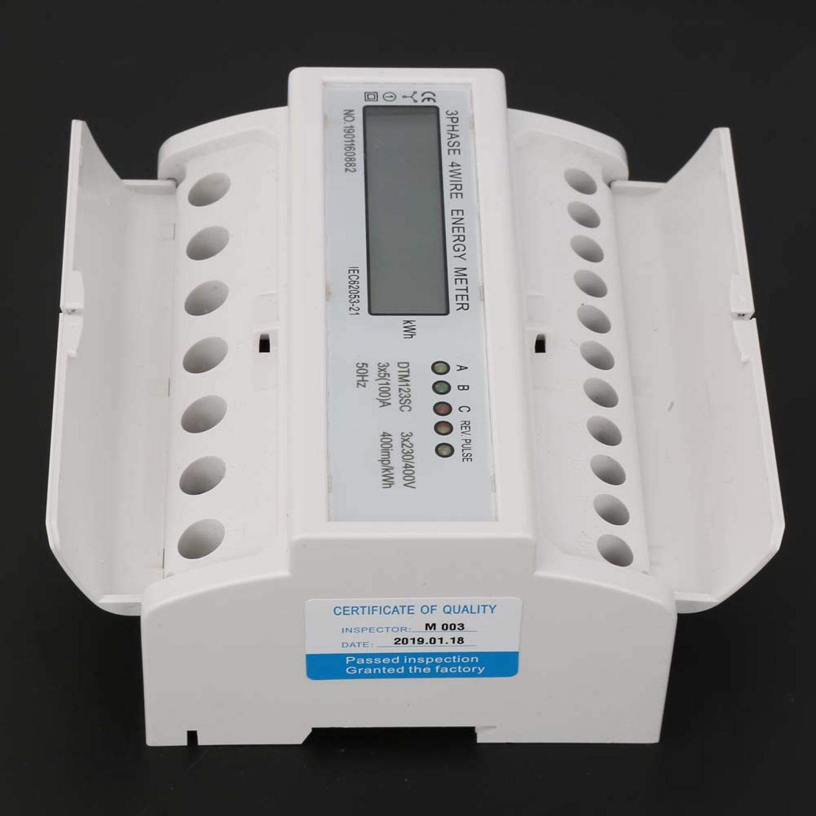 Medidor de energía eléctrica, medidor, 230 / 400V 5-100A Consumo de energía Medidor de energía eléctrica digital Medidor de KWh trifásico con LCD