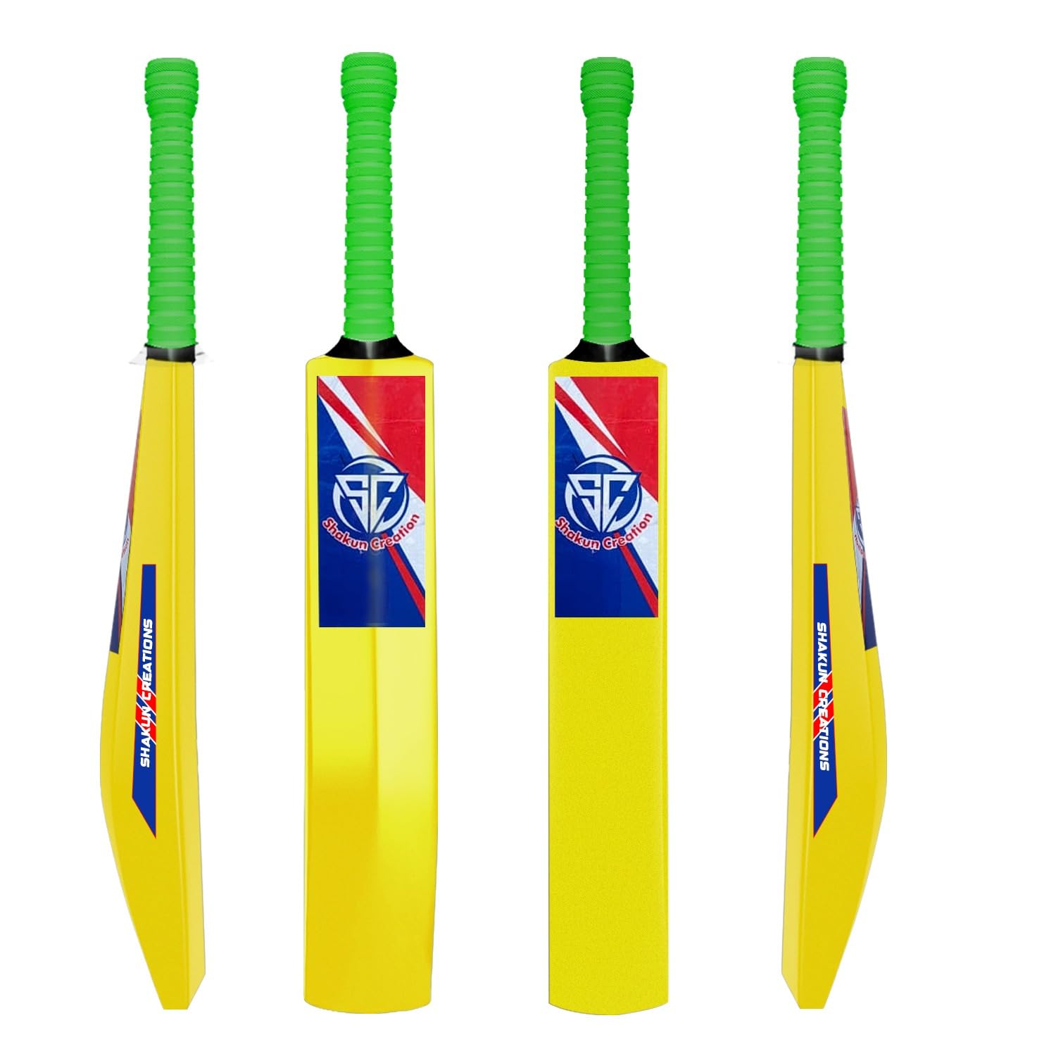 SHAKUN Creation Plastic Tennis Cricket Bat Full Size Bat (34 X 4.5 Inch) for All Age Group -Cricket Bat Yellow-image-16