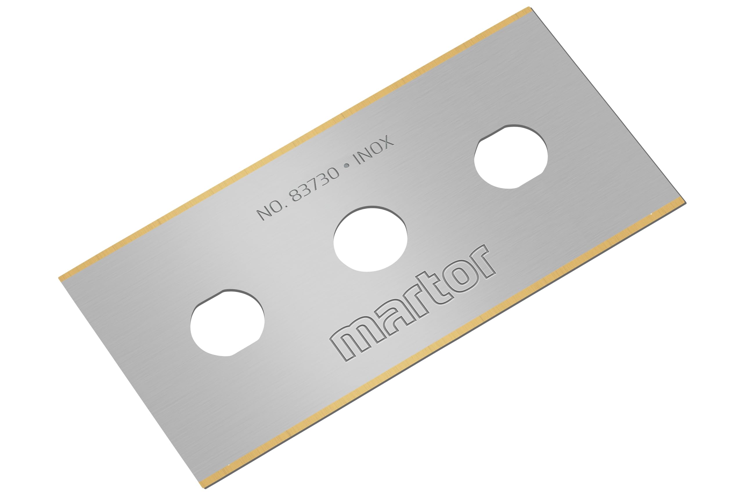 MARTOR 500x Hoja industrial TiN extra fuerte, inoxidable, 4 ángulos | Aceite apto para alimentos, acero inoxidable, extra fuerte, para SECUMAX MOBILEX & SNITTY, alimentación, No. 83730.35