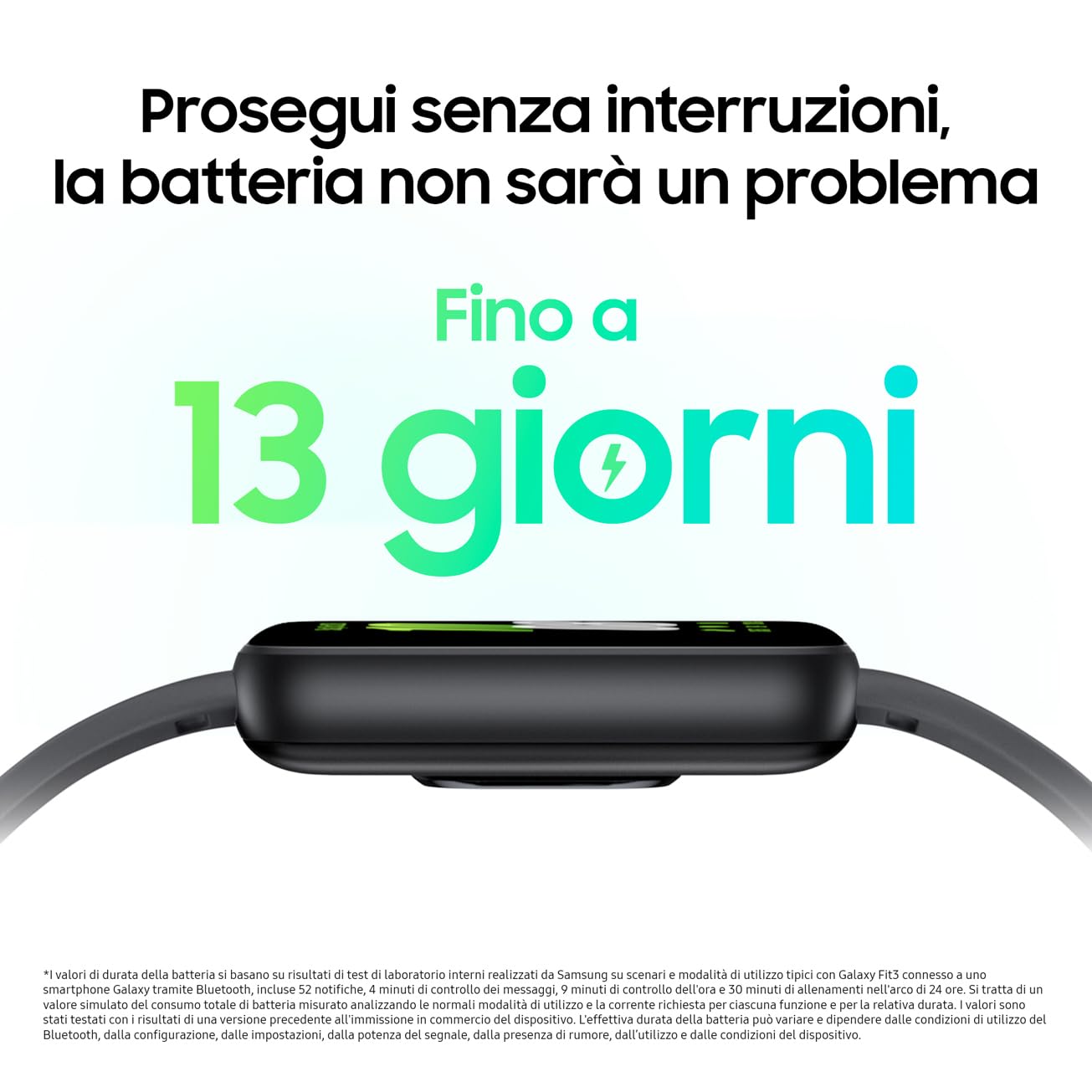 Samsung Galaxy Fit3 fitness band, batteria a lunga durata, rilevamento cadute/SOS, barometro, IP68, monitoraggio sonno, oltre 100 esercizi, gestione notifiche/musica, Gray [Versione italiana]