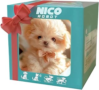 Nico Smart Robot Dog 2025 - Ai Robotic Puppy Toy with Realistic Walking, Barking & Tail Wagging | Interactive Electronic Pet For Kids & Adults | Voice Control, Lifelike Companion Gift (Blanco)