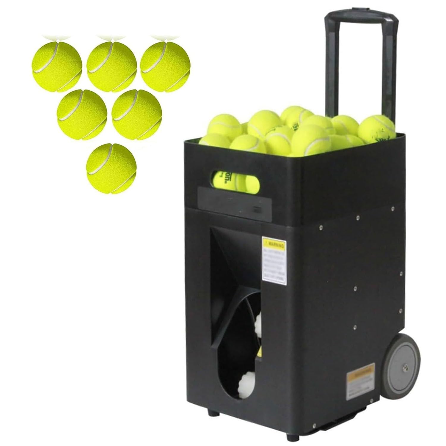 Máquina automática inteligente para lanzar pelotas de tenis, máquina portátil para lanzar pelotas de tenis, con control remoto/aplicación, ángulo de lanzamiento ajustable, capacidad para 50 pelotas