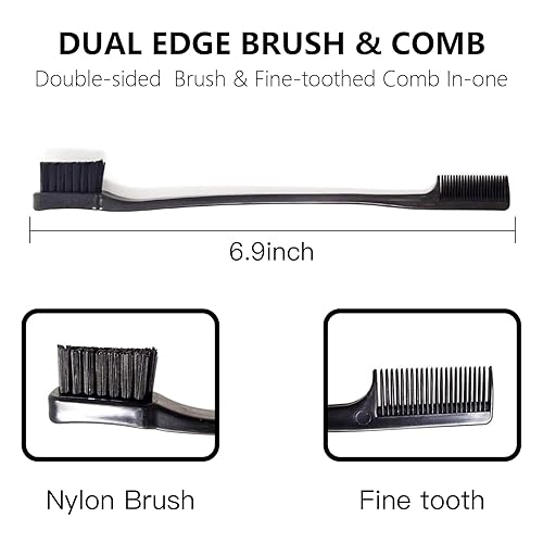 Miniatura 7 de Cera de Control de Bordes Goiple para Mujeres de Sujeción Fuerte Sin Grasa Suavizador de Bordes Aroma a Fresa (113.4g de Cera de Control de Bordes +