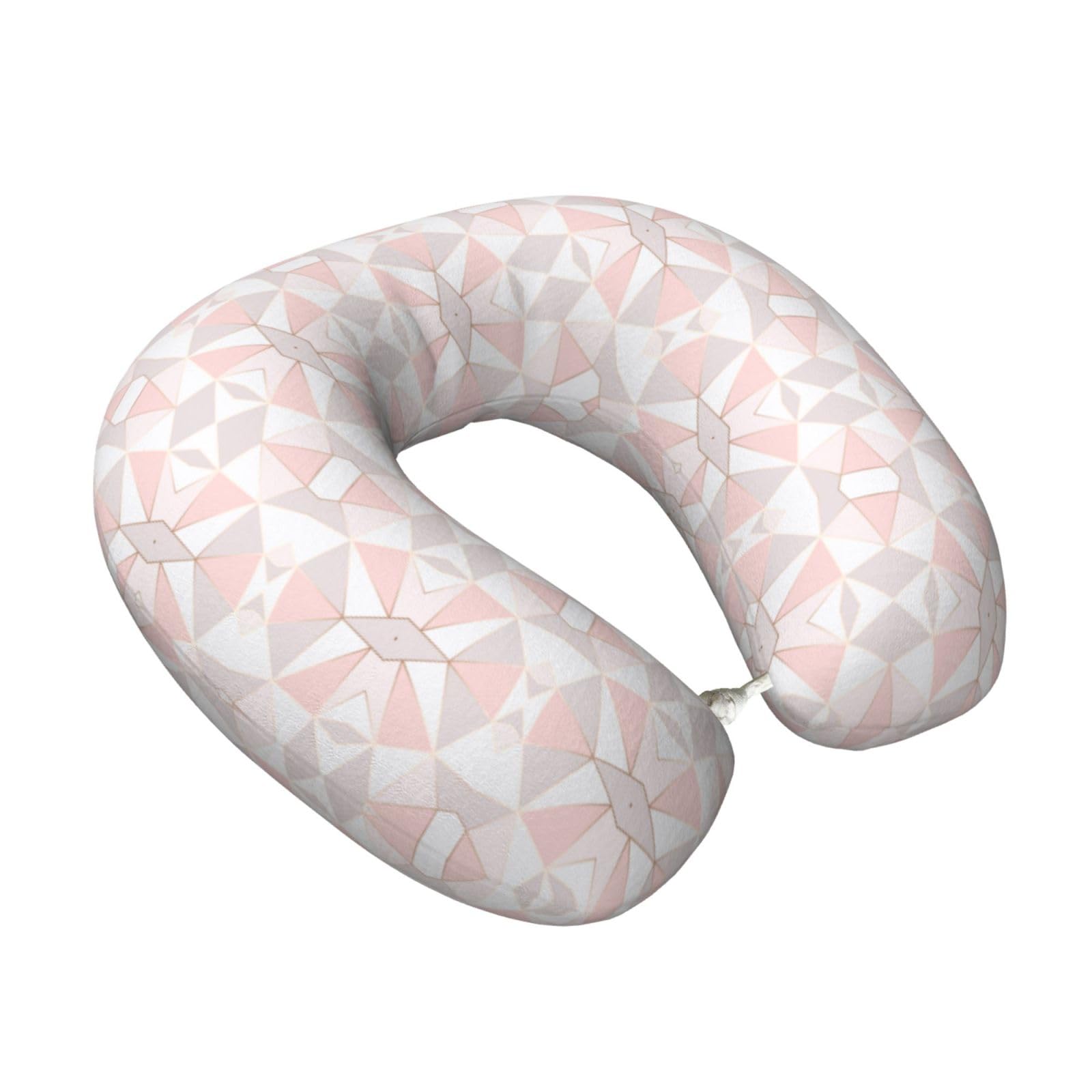 LKYMOH Rose Gold Geometric, Travel Neck Pillow U-Shaped Memory Neck Support Soft Comfortable With Washable Cover For Airplane Car Traveling and Office