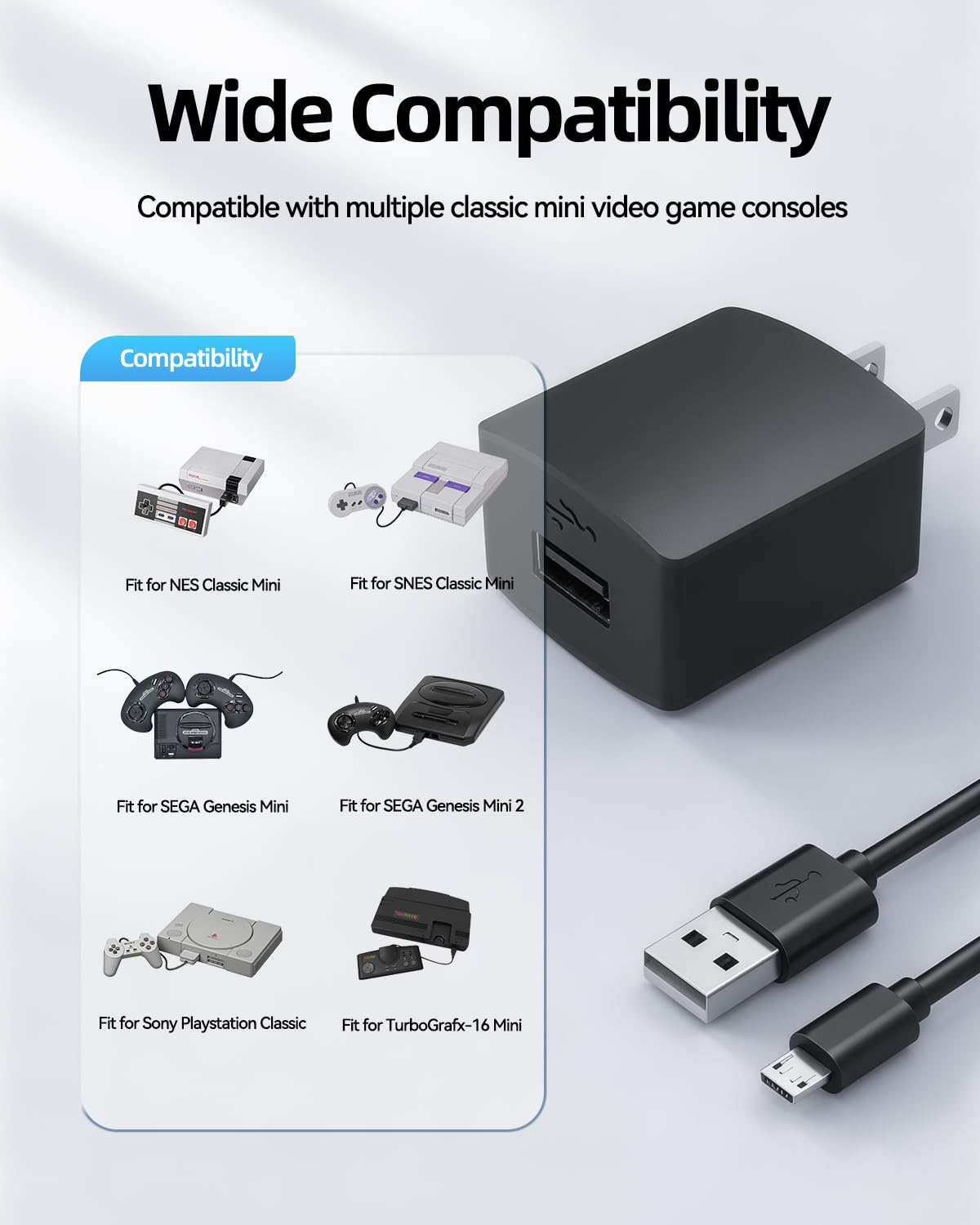 Amazon.com: Superer Charger for Nintendo NES Classic Edition Mini