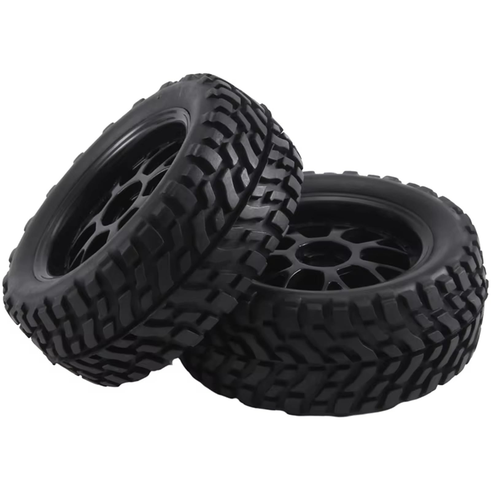 Compatibile Con TAMIYA Per TT02 XV01 1/10 RC Per Rally Per Strada Per Parti Da Per Corsa 4 Pezzi 75 Mm Cerchione In Plastica Pneumatico In Gomma Per Universale Parti
