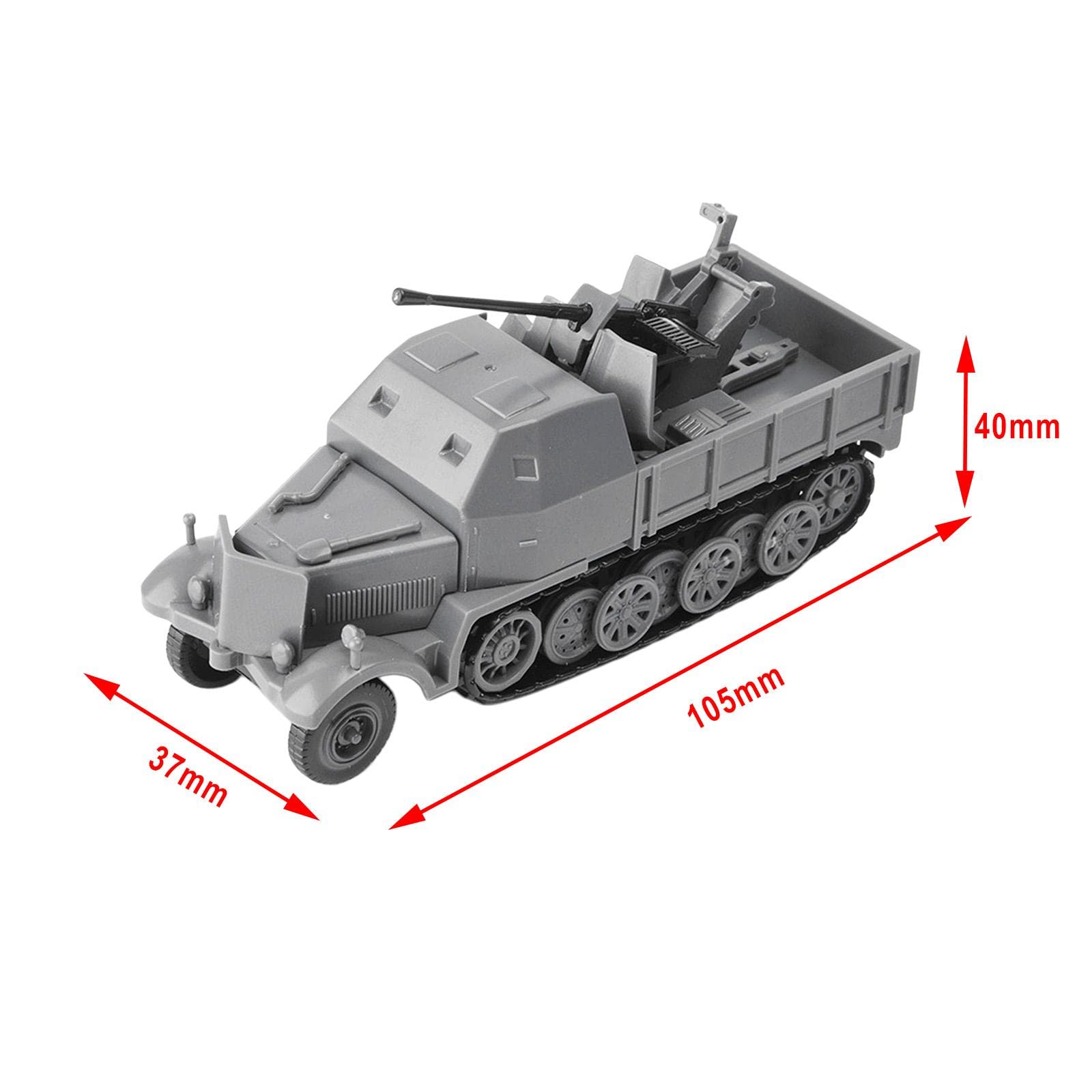 Lot de 2 Véhicules Blindés Semi-chenillés à L'échelle 1/72, à Assembler Soi-même en 4D.