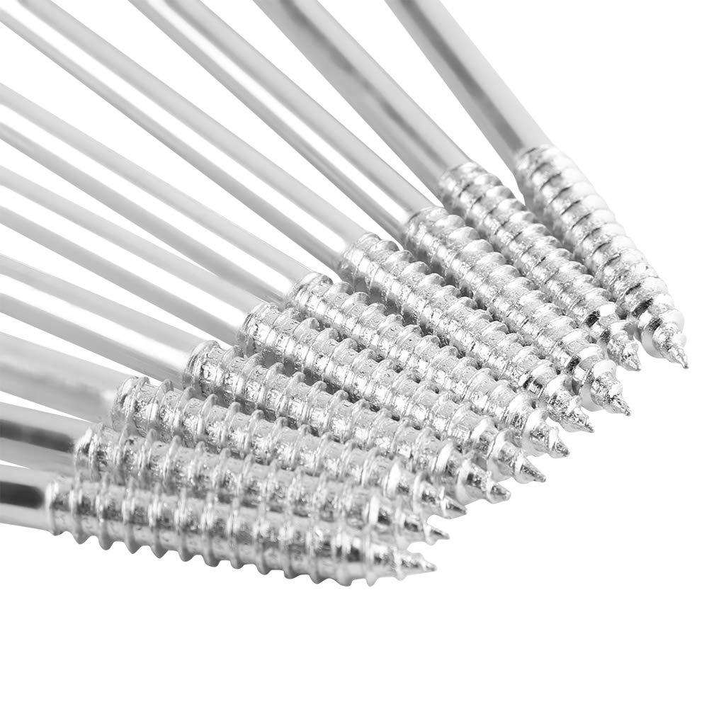 SIXRUN Aisladores de Anillo de Cerca Eléctrica Aislador Atornillado Duradero para Poste de Madera 100 Piezas para Protección de Larga Distancia