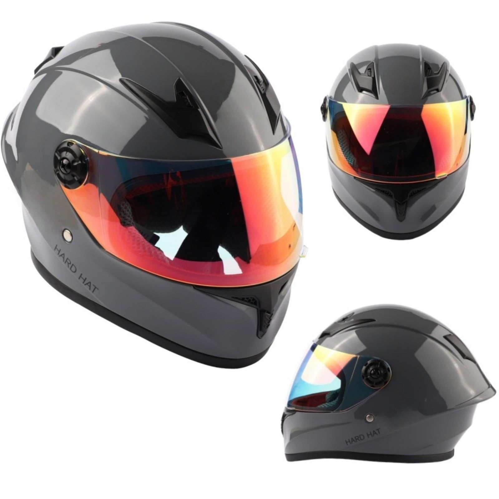 Kids Full Face Motorbike Helmet, Child All Weather Multi Purpose Helmet for Scooter, Electric Motorcycles, ECE Approved J,M(51-52CM)