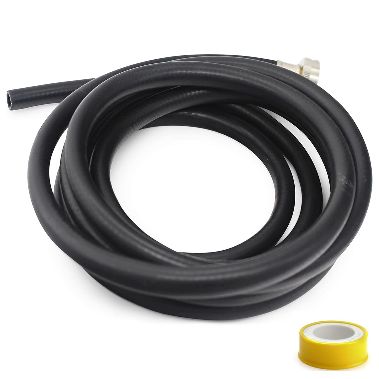 1 Pack Dehumidifier Drain Hose 3/4 Inch FHT Connection, 12 Foot Brass Interface Prevent Water Leakage, Black Rubber Burst Proof For Frigidaire