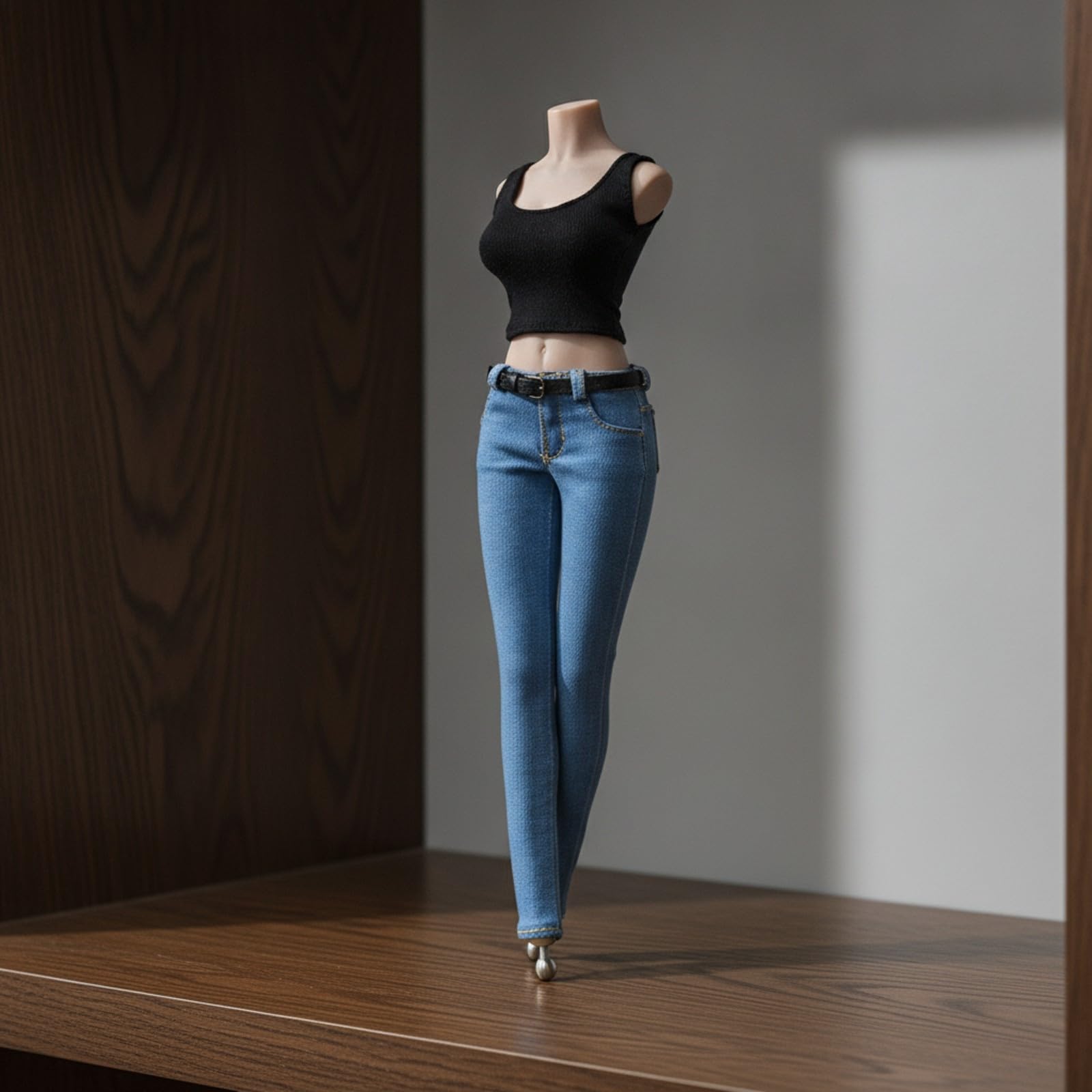 LOVIVER Jeans con Gilet e Cintura Coordinato, Style to 2, Color to 2