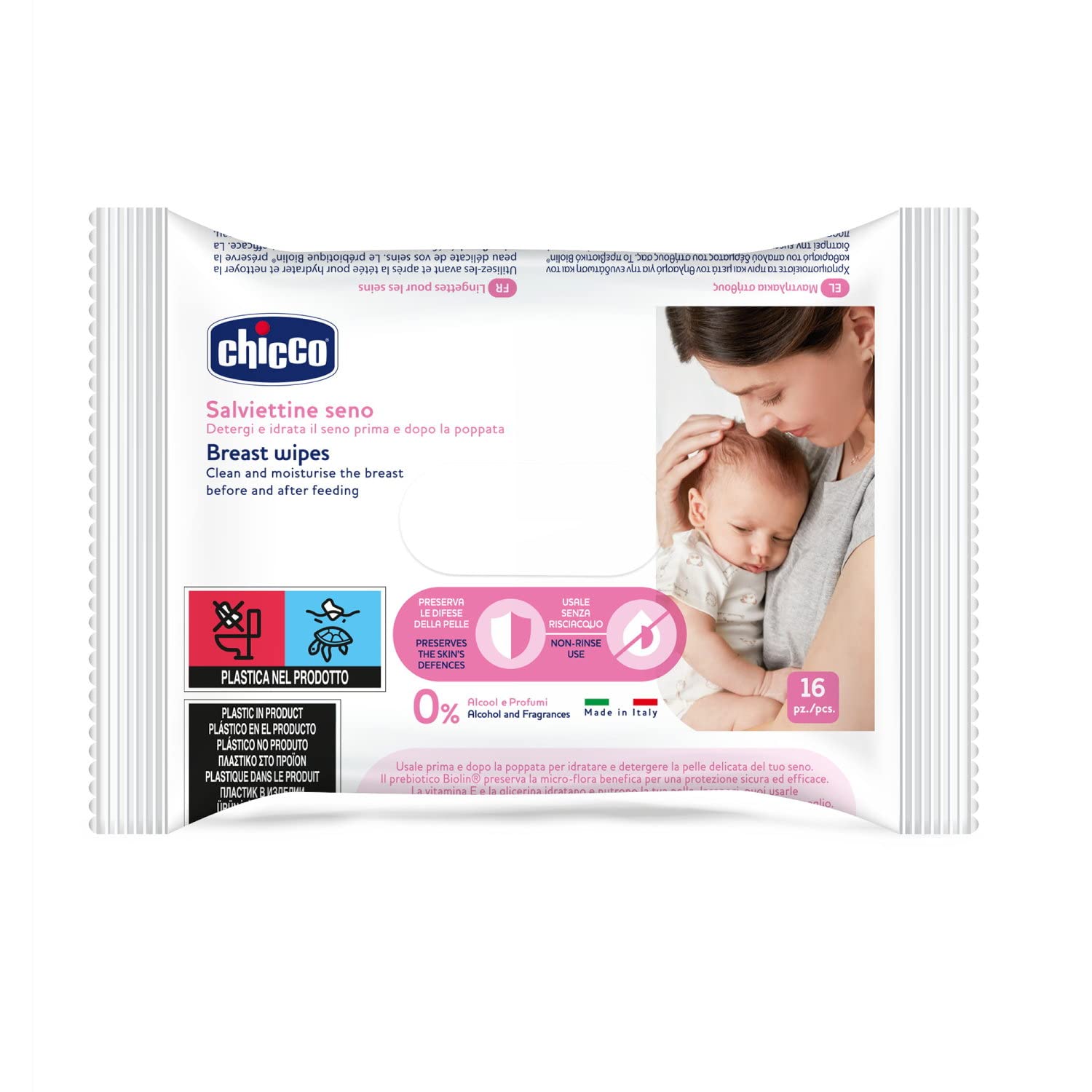 Chicco Cleansing Breast Wipes ,16 Pieces