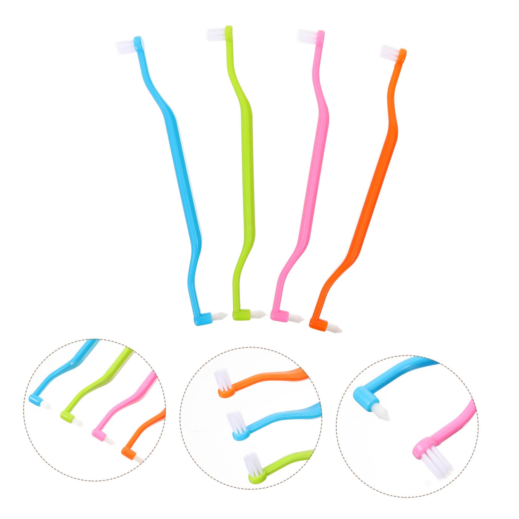 Healeved 5 Set Di Spazzolini Manuali Interspaziali Spazzolini Per Gengive A Doppia Estremità Spazzolini Conici Per Uso Quotidiano Resistenti Allusura Per Apparecchi Ortodontici 4 Pezzi * 5