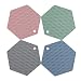 4 Packed Colorful Silicone Trivet Mats - DIY Different Size Dish Drying Mat, Hot Pot Holder for Pots & Pans, Non-Slip & Heat Resistant Kitchen Hot Pads for Countertops & Table, Assorted 4 colors
