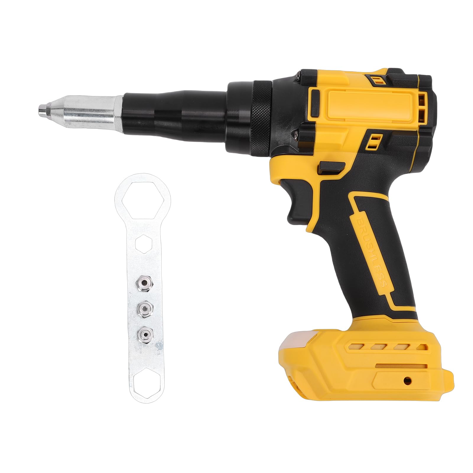 LiebeWH Remachadora Inalámbrica Motor sin Escobillas Remachadora Automática Fuerza de Tracción de 2248 LB de 0,79 Pulgadas Luz LED para Aluminio Acero Inoxidable para Usuarios de