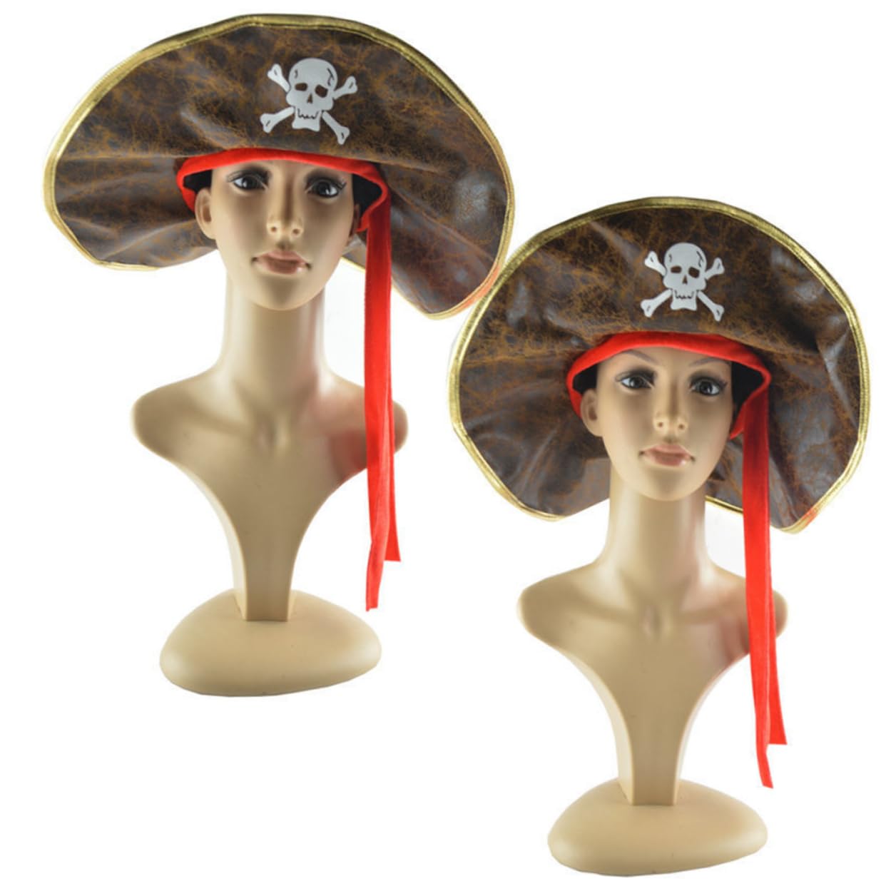 KOMBIUDA 1Pc Pirate Hat with Dreadlocks Wig Set for Halloween Party Masquerade and Pirate Costume Accessories for Adults Pirate Party Supplies