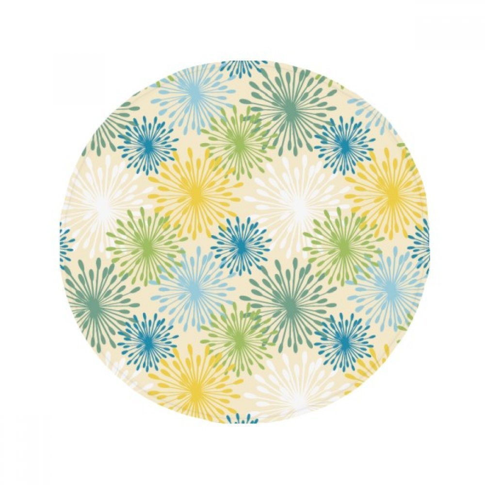 Tapis de sol pissenlit pour salle de bain tapis rond lavable multicolore 60cm