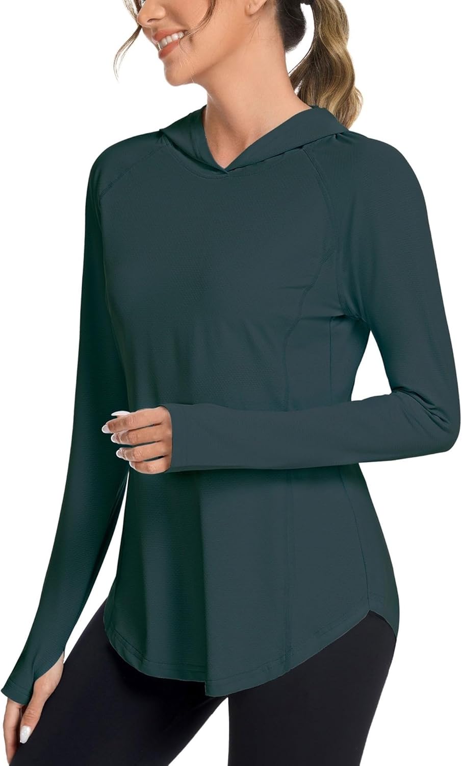 Bashafo Women UPF50+ Long Sleeve Shirts UV Protection Lightweight Sun Hoodie Hiking Workout Tops Quick Dry Outdoor