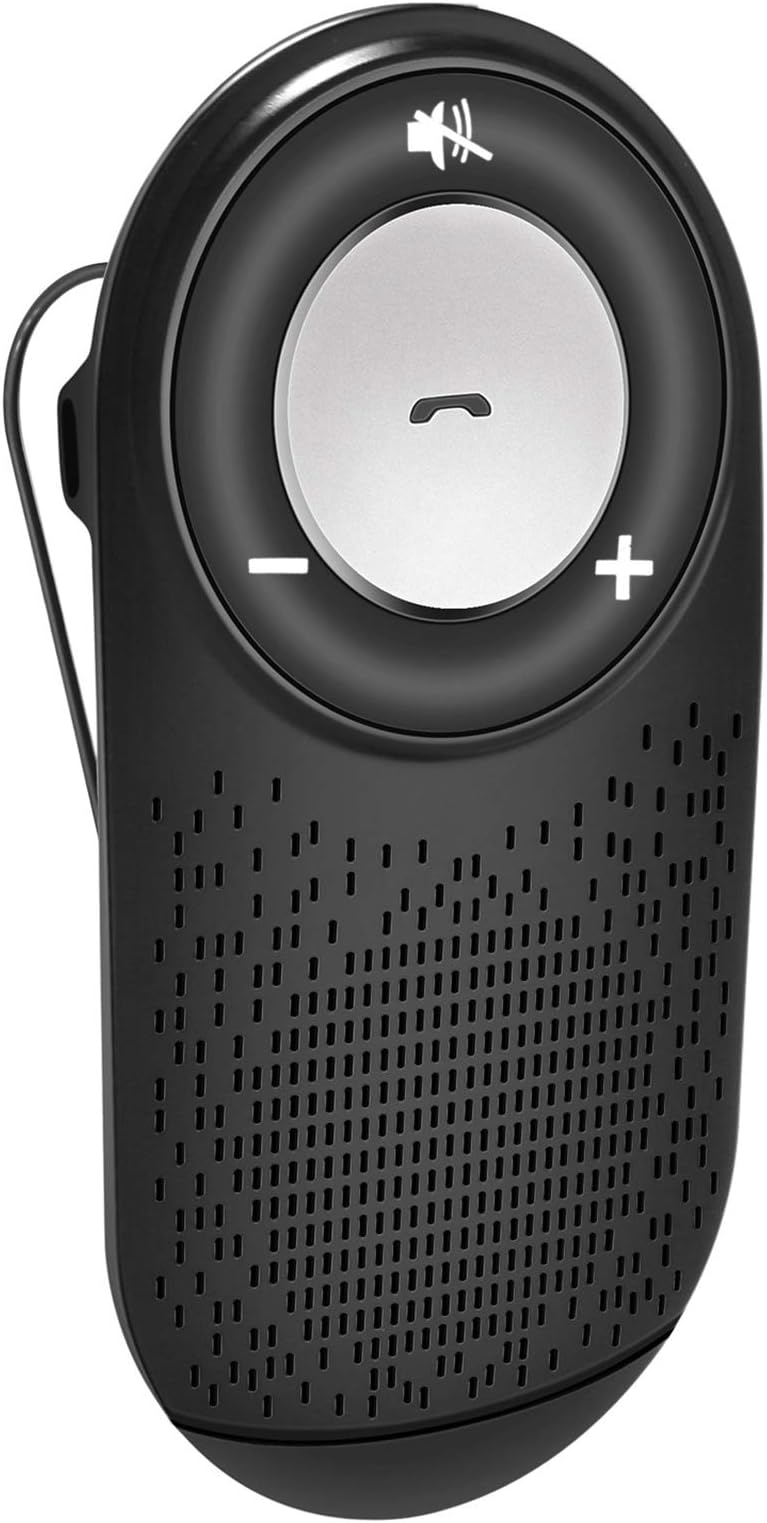 Bluetooth Cell Phone Car Speakerphones TIANSHILI Wireless HandsFree Talking Visor Clip Car Kit Auto On Off,Dual Link Connectivity with Siri Google Assistant