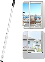 AceMining Heavy Duty Sliding Door Security Bar - Adjustable 20-50" Patio Door Lock, Window Stopper, Multi-Use Protection, White 1-Pack