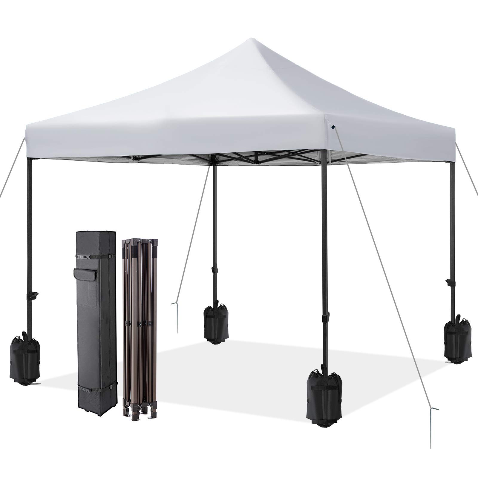 MEWAY Commercial Canopy Tent Pop Up Instant Canopy Shelter (White, 10x10)