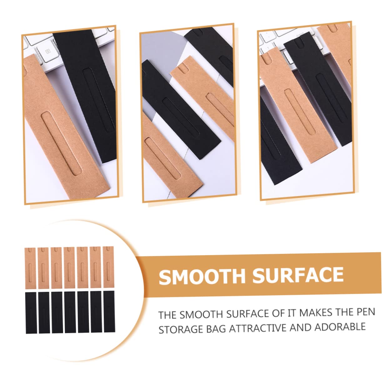 STOBOK 4 Set Di Pennarelli Astuccio Portapenne in Carta Kraft Astuccio Portapenne Pieghevole Per Una Facile Conservazione Ottima Idea 30 Pezzi*4