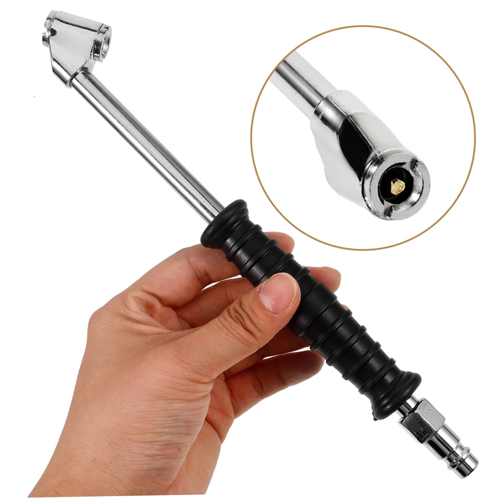 ULTECHNOVO 5pièces Embout De Gonflage Pneumatique Gonfleur De Pneu Rapide Pour Voitures Et Vélos Mesure Précise De Pression Et Compatibilité Universelle
