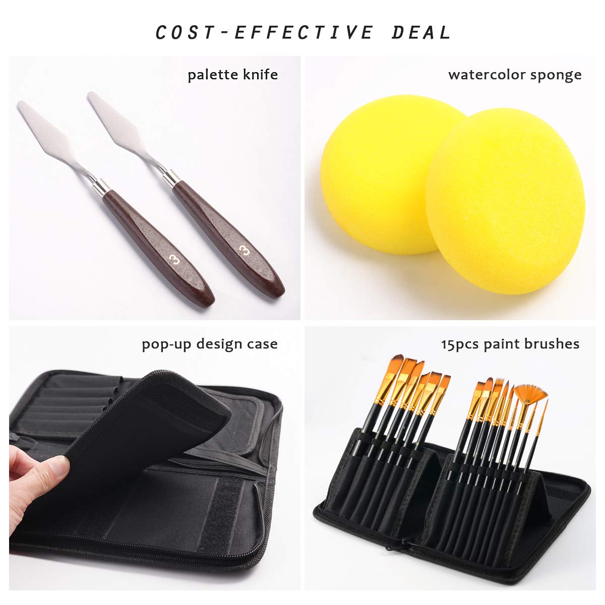 Set 6 Pennelli Per Pittura - Nylon, Punta Piatta, Per Acrilico, Olio E Acquerello, Ideale Per Principianti - Foto 12