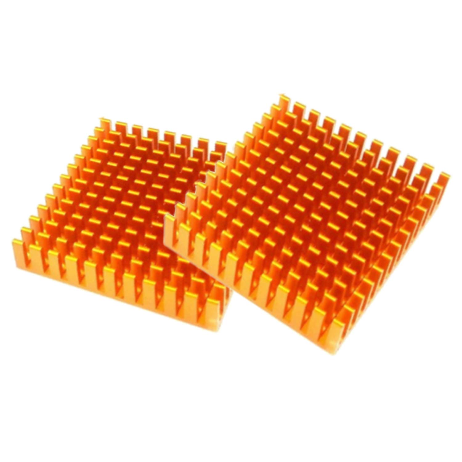 Easycargo 4 Stück 40mm Kühlkörper-Kit 40x40x11 mm 3M 8810 Wärmeleitendes Klebeband, Kühler Kühlkörper zum Kühlen von 3D-Druckern, TEC1-12706 Thermoelektrischer Peltier-Kühler 40mmx40mmx11mm