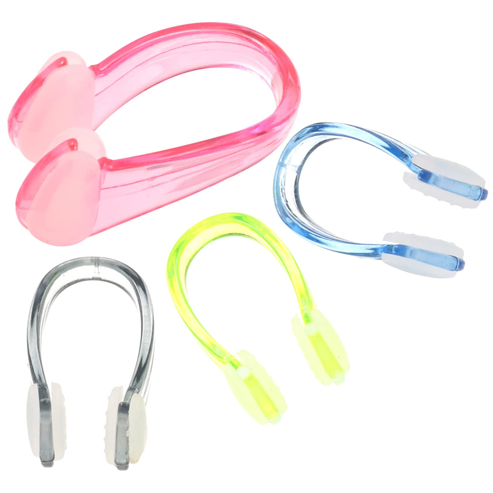 OSOLADY Swim Nose Clip Set 4 Pack Universal Diving Nose Clips Non-Slip Silicone Nose Plugs for Swimming and Diving