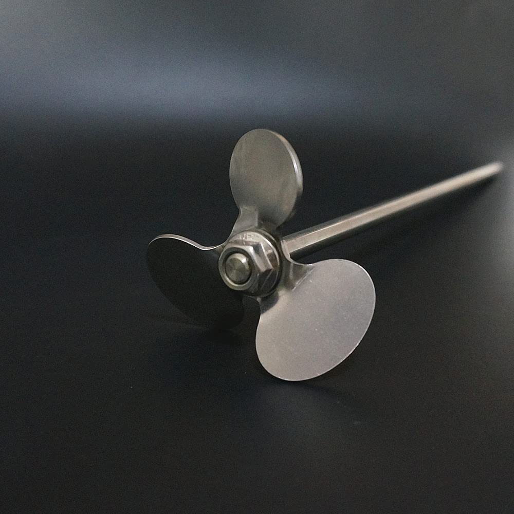Rührstab Rührstab, Labor 304 Edelstahl DREI-Blatt Overhead Rührstab Set 4-12cm(12cm Blade with Rod)