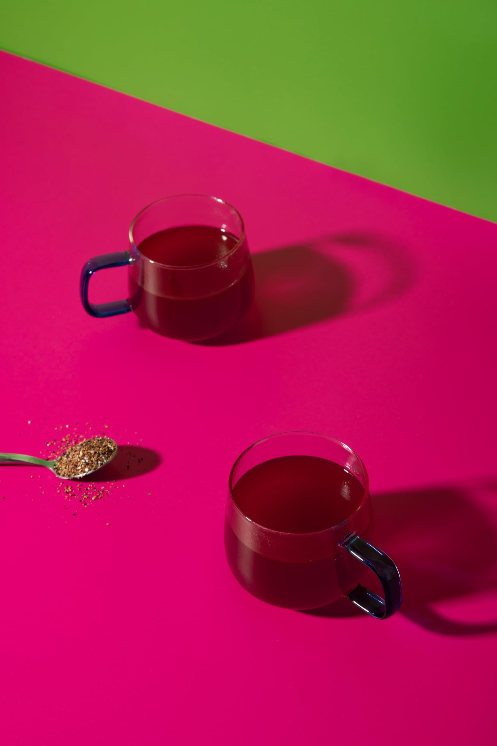 La Cafetière, Szklany Kubek La Cafetière Z Niebieskim Szklanym Uchwytem, Stylowe Kubki Do Herbaty, Kawy I Gorącej Czekolady, Wykonane Z Żaroodpornego Szkła