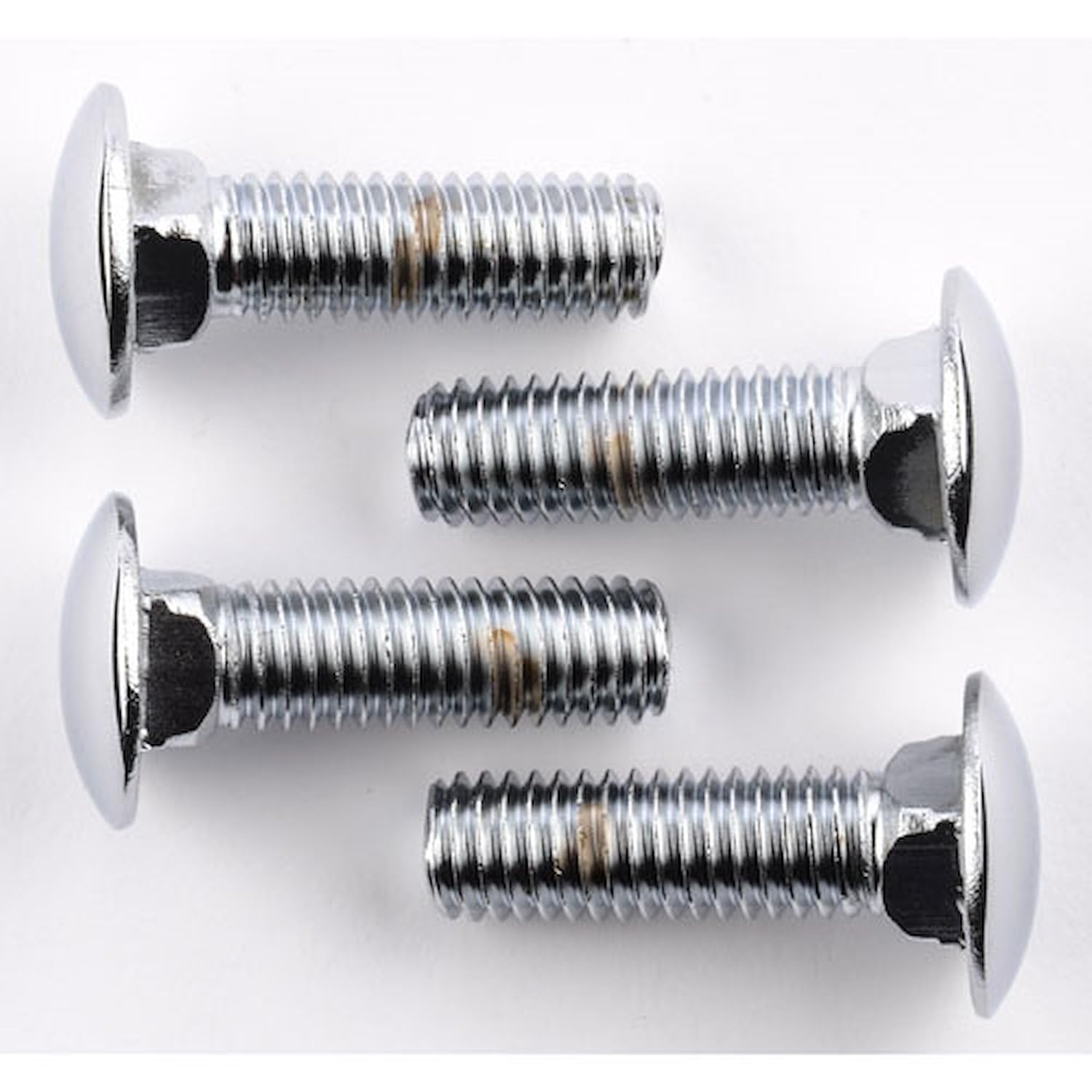 JEGS Chrome Bumper Bolt Kit | Made in USA | Includes Four Each 7/16 Carriage Bolts, Nuts, and Washers