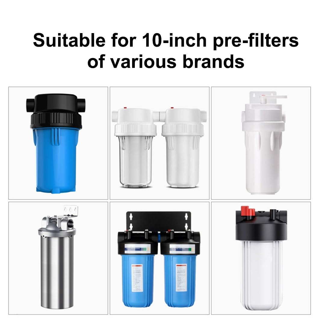 Lot De 2 Filtres À Sédiments Rainurés En Coton PP De 10x4,3 Po, Cartouche De Remplacement Universelle Pour La Filtration D'eau Domestique, Commerciale Et À Haut Débit