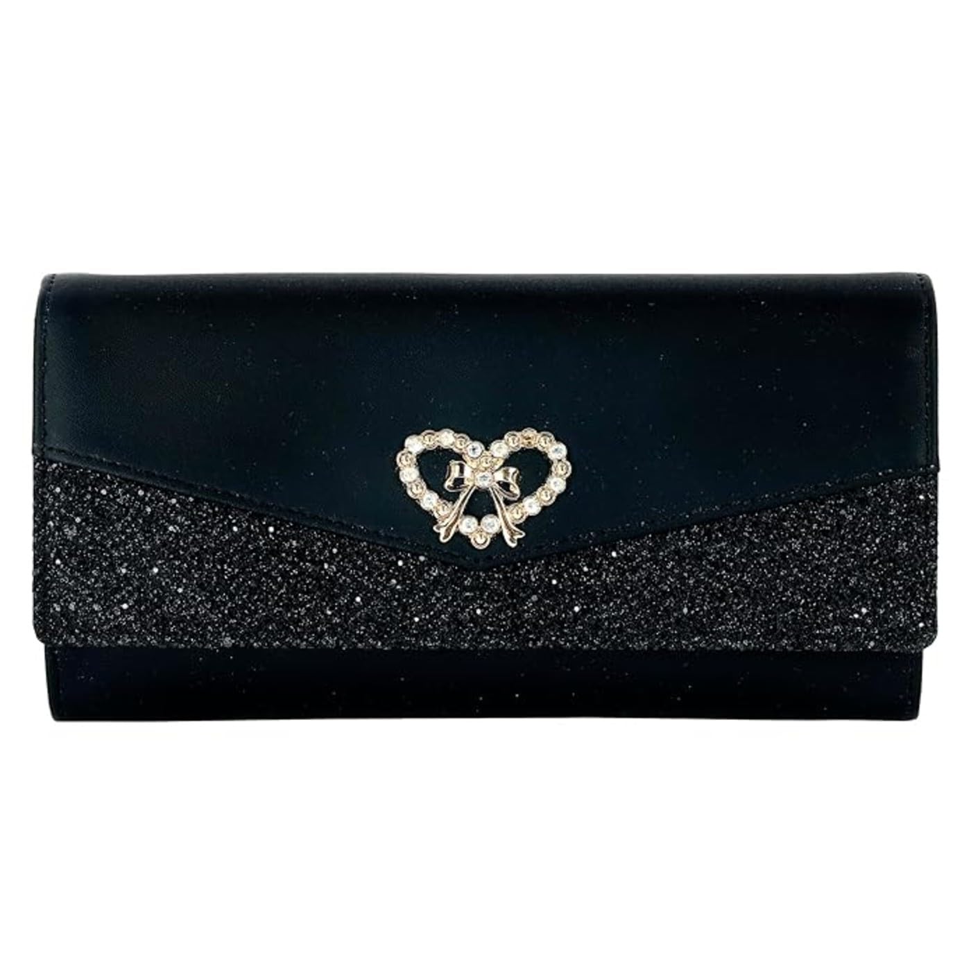 Women's Hand Clutch Wallet for Girl's 4 Card Slots & Phone Pocket | Trendy Wallet | Heart Central | Leather Hand Wallet Clutch Trendy for Ladies (Black)-image-34