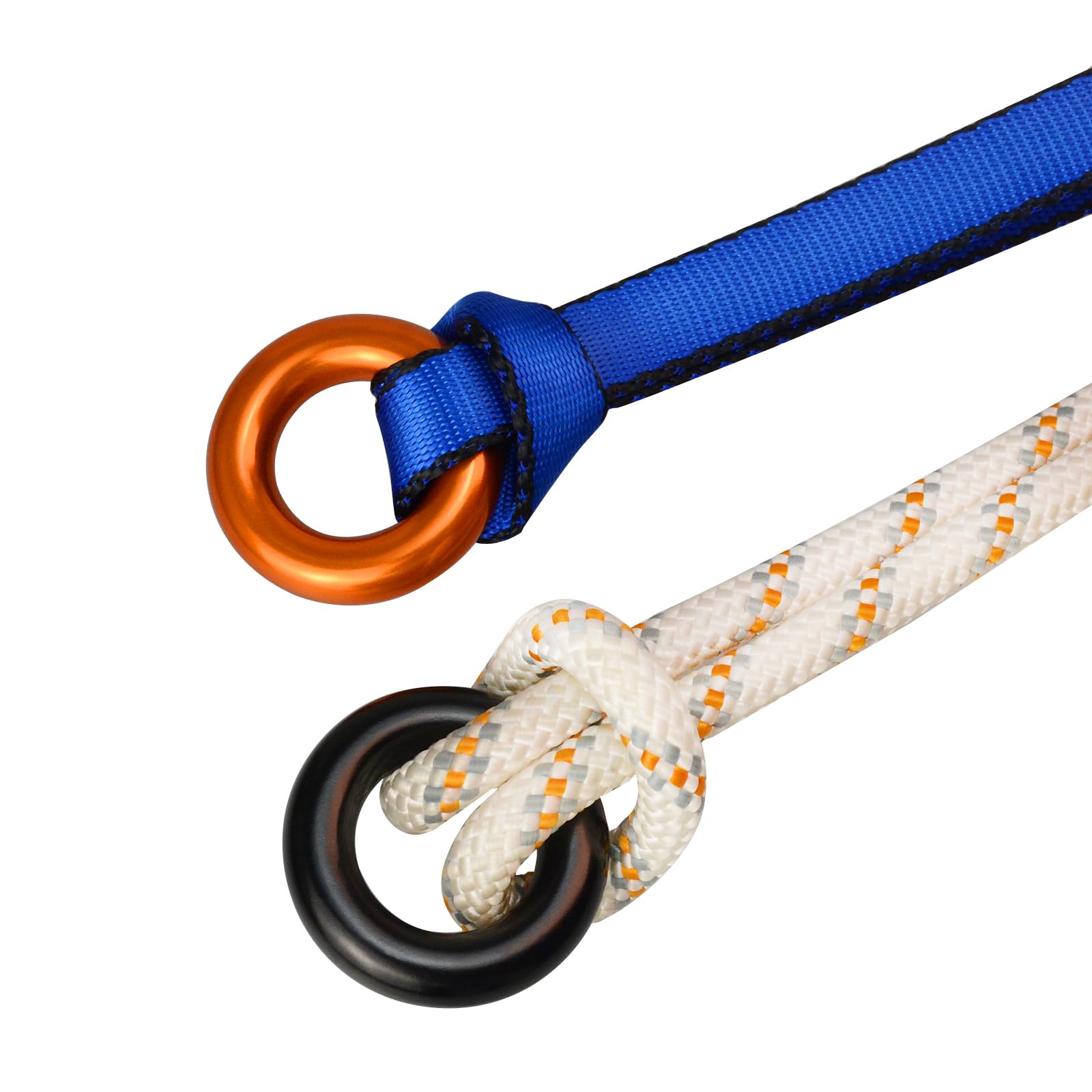 25 kN Abseilring, Aluminium-Kletter-O-Ring, hochfester, langlebiger Spannring für Klettern, Baumpfleger, Hängematte, Rettung, Slackline, Takelage, Baumklettern, Abseilen