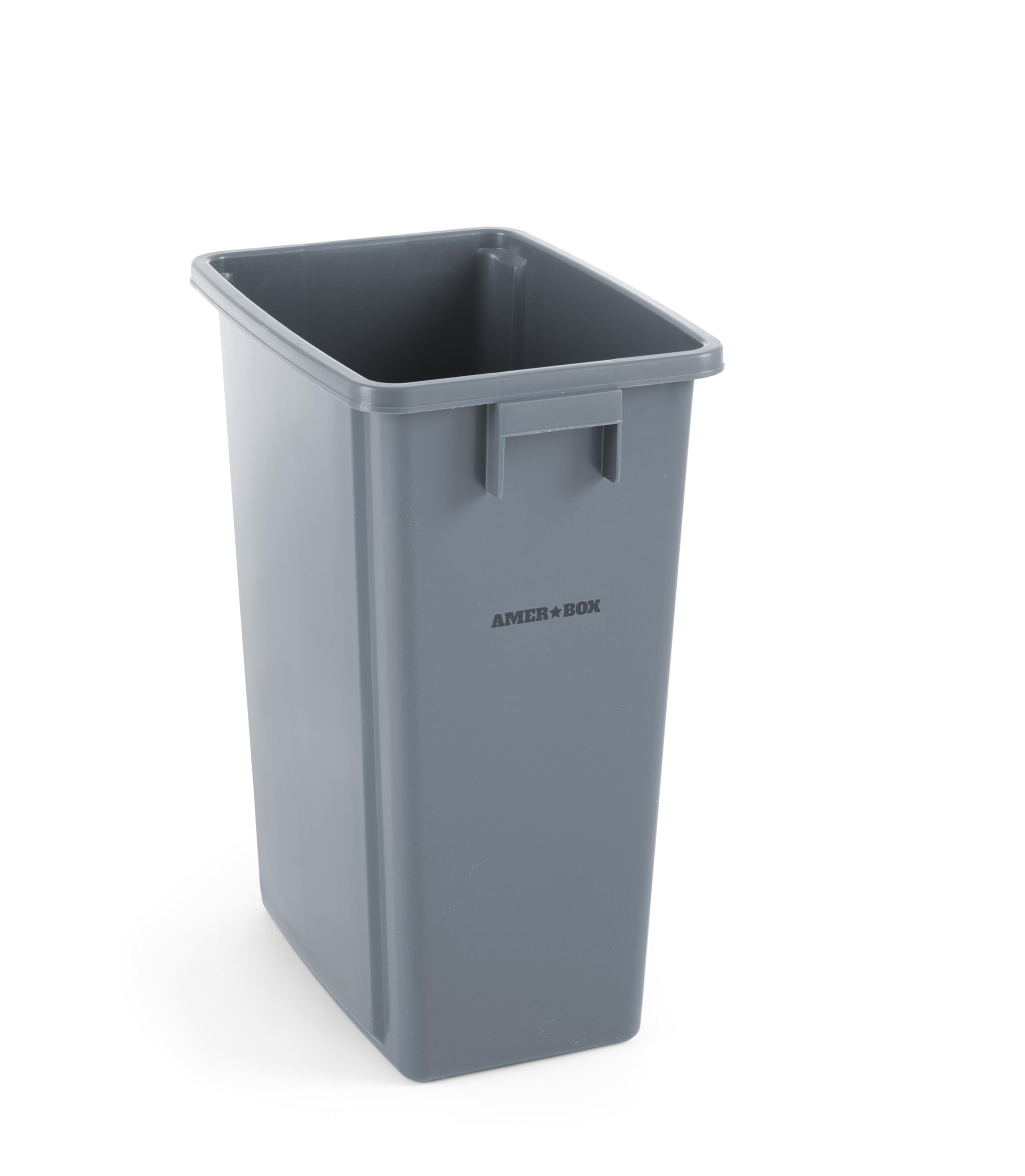 HENDI Papelera estrecha, 60 L, 455 x 315 x 580 mm, color gris