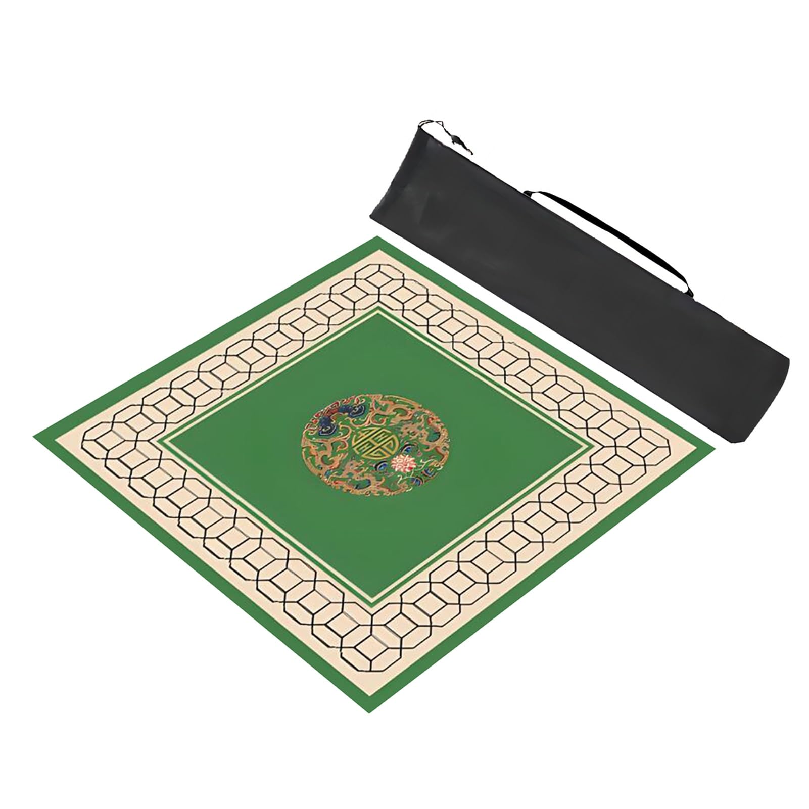 Tapis de Poker, Tapis de Table antidérapant à réduction Bruit Mahjong(Green,88x88cm (34.64x34.64in))