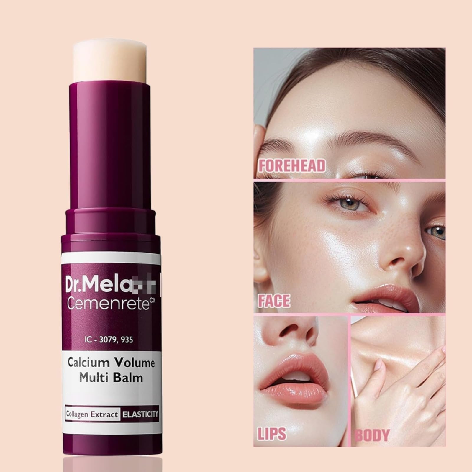 Bálsamo Facial Reafirmante-Elimina Arrugas Y Líneas De Expresión–InfiniteLove BCN,Calcio Multi Balm Stick,Colágeno Hidratante Stick Para Cara,Ojos Y Cuello (1 Unidad)