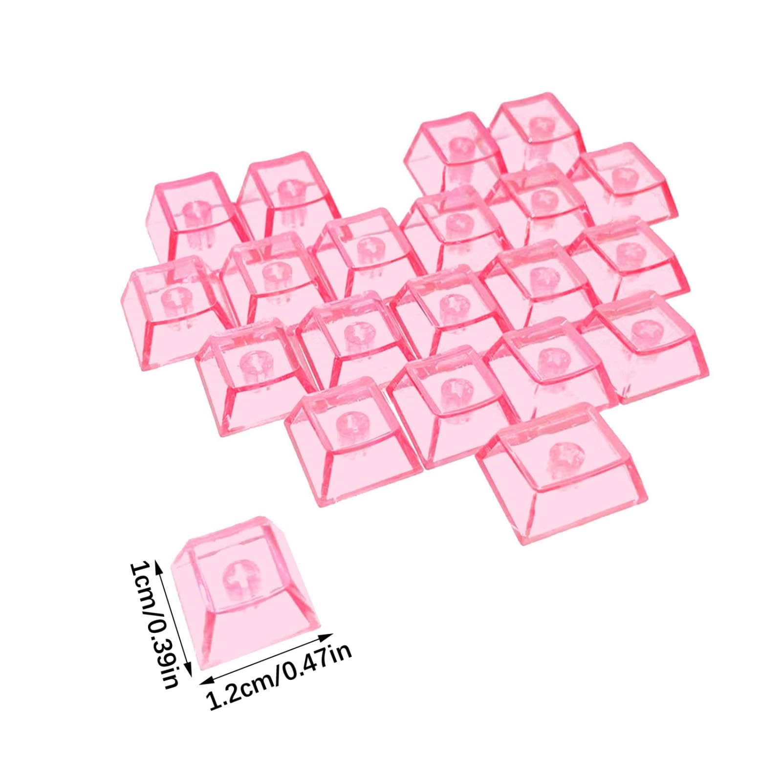 Keycaps De Layout, trasparenti Keycaps Cute, tappi per tastiera, set da 21 pezzi, per viaggi, lavoro in ufficio, ergonomici