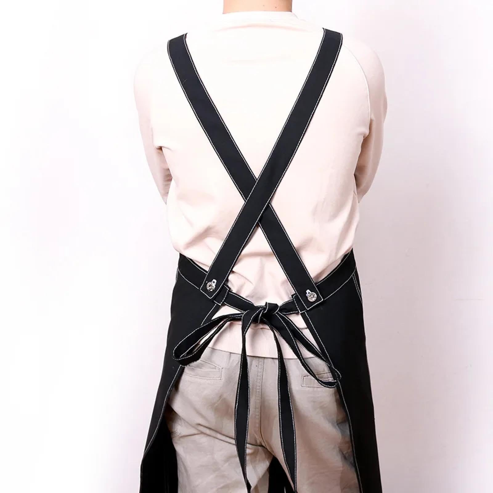 Cuisine Tablier Apron Multi Poche Toile Tablier Hommes Femmes Café Boutique Cuisson Vêtements De Travail Barber Restaurant Chef