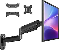 HUANUO Suporte de Parede para Monitor 22–35", Tela Plana ou Curva, Braço Articulado com Mola a Gás, Altura Ajustável, VESA até 200x200mm, Suporta até 12kg